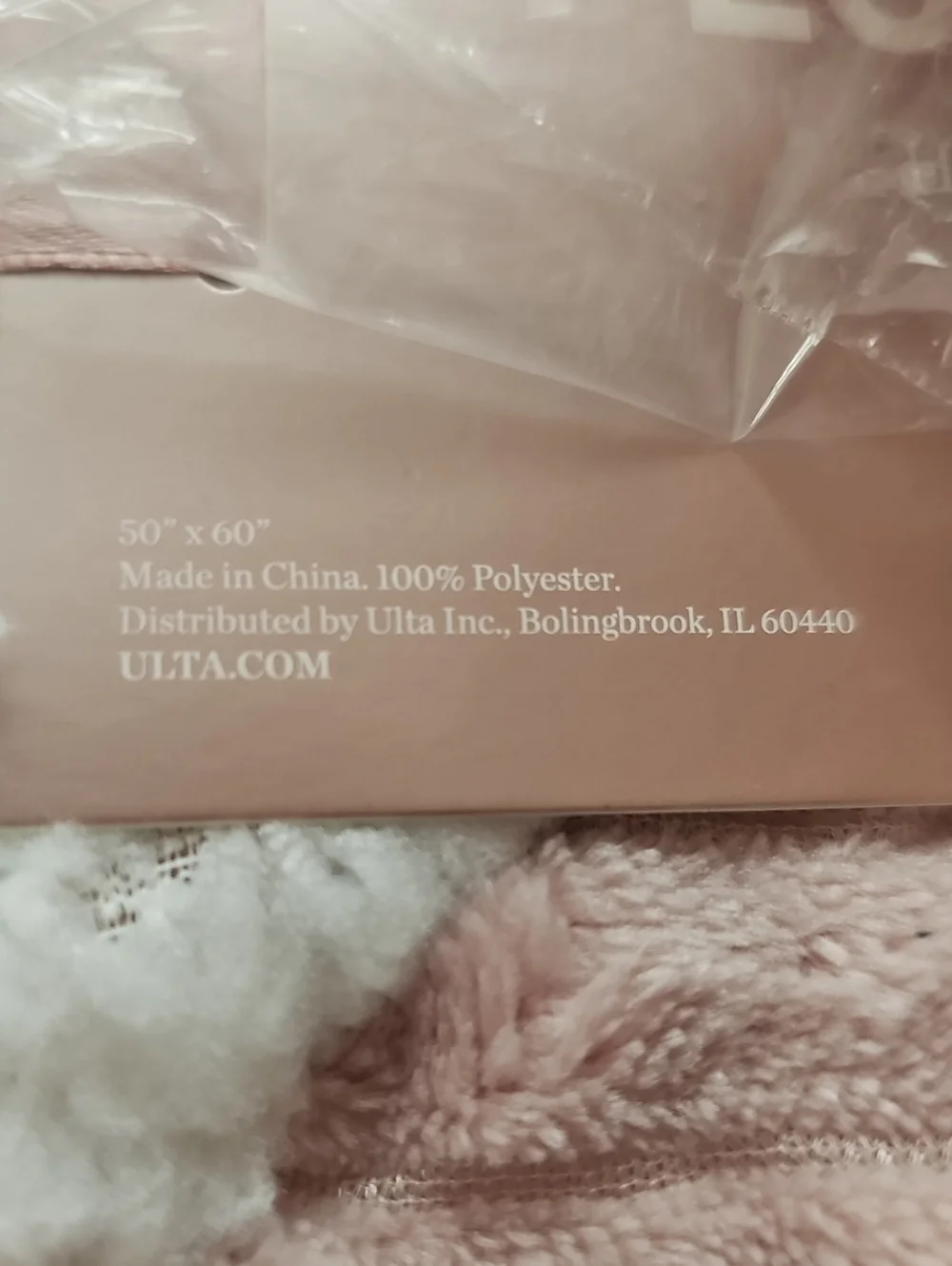 Ulta Limited Edition Plush Throw NEW 50 X 60